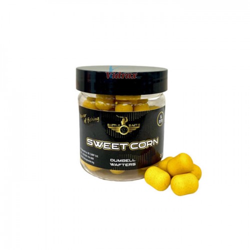 Дъмбели Dumbell Wafters 8 мм Sweetcorn (сладка царевица) BB123 - Battle Baits Дъмбели Dumbell Wafters 8 мм Sweetcorn (сладка царевица) BB123 - Battle Baits